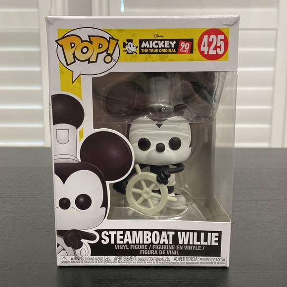 Funko Pop! Mickey Mouse 90th Birthday Disney’s Steamboat Willie #425 - Picture 2 of 11
